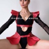 Deri Elbise Harness, Mini Deri Etek, Deri Elbise Etek Harness - APFT1001