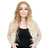 Fiber Sentetik Uzun Su Dalgası Peruk - Balköpüğü / Platin Kısa Ombreli