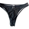 Erkek Biyeli Siyah Transparan Brazillian Slip