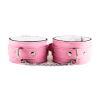 Fantezi Deri Seksi Pembe Kedi Maske Kelepçe Kırbaç Seti ( 3lü set) BC5368
