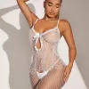 BEYAZ Fantezi Kadın Seksi  Vücut Çorabı