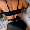 V kesim bikini altlı belden kuşak detaylı bikini takımı