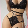 Kırmızı Dantelli Gold Zincirli Seksi Jartiyer Takım