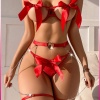 Siyah Göğüs Fiyonklu Balenli Seksi Jartiyer Takım