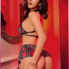 Kadın Kırmızı Ekose Etekli Liseli Seksi Kostüm
