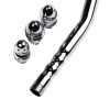 TOYFA Metal üç uçlu anal duş, gümüş, Ø 2cm, 15,4 g