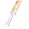 Sexus Glass Çift Taraflı Cam Dildo, Şeffaf, 25 cm