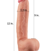 Censan 12 İnç Dual Layered Platinum Silicone Cock
