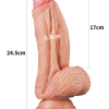 Censan 10 İnç Dual layered Platinum Silicone Cock - Flesh