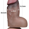 Censan 7.0 İnç Dual Layered Platinum Silicone Cock