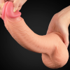 Censan 12 İnç Dual Layered Platinum Silicone Cock Dildo