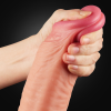 Censan 12 İnç Dual Layered Platinum Silicone Cock Dildo