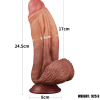 Censan 10 İnç Dual layered Platinum Silicone Cock Dildo