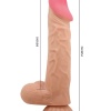 Censan Ortan 9.4 İnç Kıkırdak Yapılı Gerçek Deri Yapılı Dildo