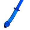 Çift taraflı yapay penis Sexus Glass, cam, mavi, 25 cm
