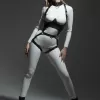Deri Harness, Göğüs Altı Destekli Harness Takım, Deri Dansçı Kostüm - APFT1402
