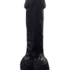 Gerçekçi Testisli Siyah Dildo 19 cm