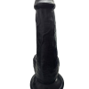Gerçekçi Testisli Siyah Dildo 19 cm