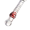 Sexus Glass Çift Taraflı Cam Dildo, Şeffaf, 22 cm