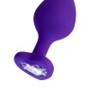 ToDo by Toyfa Diamond Heart Anal Plug, silikon, mor, 8 cm, Ø 3 cm