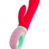 Flovetta Petunia Klitoral Uyarıcılı Silikon Vibratör – Kırmızı, 19 cm