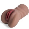 XOXO 2 Girişli Realistik Mastürbatör 700 g – TPE, Esmer Ten (Brown), 17,5 cm,