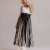 Püsküllü Deri Etek, Bel Üzeri Şık Püsküllü Deri Etek - APFT1090