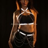 Karanlıkta Yansıyan Reflektörlü Zincirli Harness Takım, Dancewear, Partywear - APFT1365