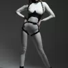 Deri Harness, Göğüs Altı Destekli Harness Takım, Deri Dansçı Kostüm - APFT1402
