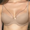 Günlük Kullanıma Uygun Ten Zincir Aksesuarlı Yarım Push-Up Sütyen,Destekli, Düşük Dekolte Uyumlu