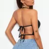 Bacio Kadın Sırtı Açık Siyah Belden Bağlamalı Crop Büstiyer BC5441