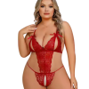Fantezi Büyük Beden Kırmızı Dantelli Babydoll BC9250