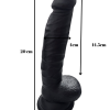 Gerçekçi Testisli Siyah Dildo 20 cm