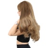 Kahküllü Uzun Dalgalı Fiber Sentetik Peruk - Bebek Kumralı