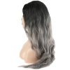 Fiber Sentetik Uzun Su Dalgası Peruk - Siyah Gri Ombreli