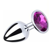 Paslanmaz Çelik Anal Plug Tıkaç Mor Taşlı