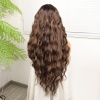 Kahverengi Balköpüğü Işıltılı Su Dalgalı Tül Peruk