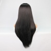 Fiber Sentetik Siyah Düz Tül Peruk