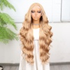 Açık Balköpüğü Ekstra Uzun Fiber Sentetik Dalgalı Tül Peruk
