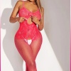 Pembe Fantezi Kadın Seksi  Vücut Çorabı