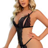 Fantezi Büyük Beden Siyah Dantelli Babydoll BC9249