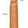 Censan Add 1" Pleasure X Tender Penis Sleeve Brown