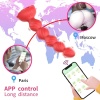 Censan Telefon Kontrollü Haley Rose Pulled Beads Anal Plug – Kırmızı