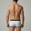 Erkek Beyaz Biyeli File Boxer