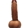 Gerçekçi Testisli Melez Dildo 16 cm