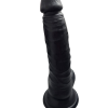Gerçekçi Testisli Siyah Dildo 20 cm