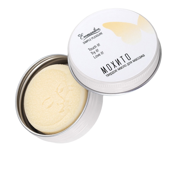 Eromantica masajı için katı yağ «Mojito», 20 g