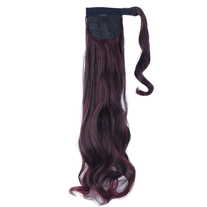 Tokalı Kabarık Dalgalı At Kuyruğu - Koyu Kızıl