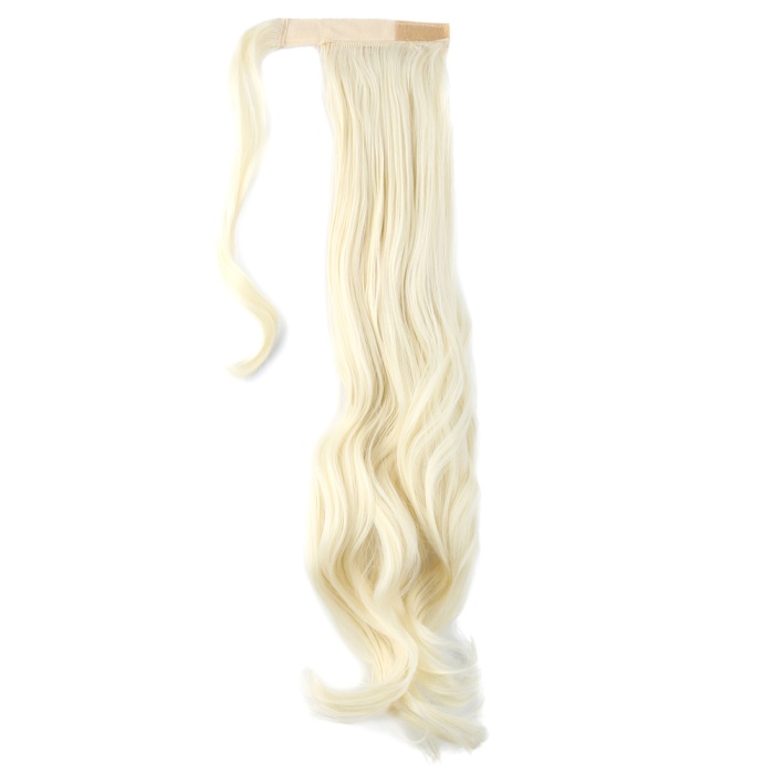 Bağlamalı Kabarık Dalgalı At Kuyruğu - Açık Platin