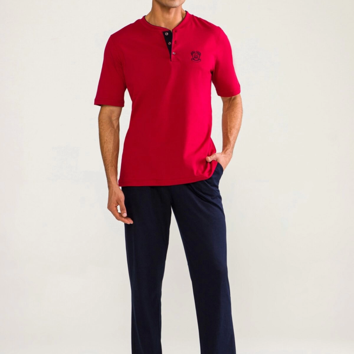 DS Damat 02000 Kısa Kol 3lü Erkek Pijama Takımı